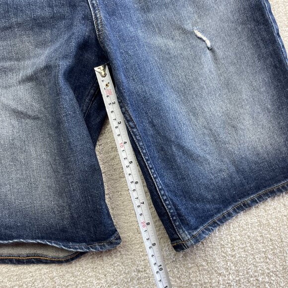 Y2K Calvin Klein Jeans W30 Straight Short Denim Shirts Distressed Medium Wash - Picture 9 of 14